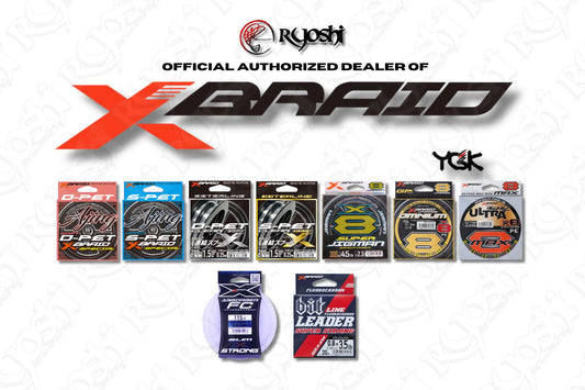 Ryoshi Pro Outfitters is an official authorized dealer of X-Braid YGK japan.