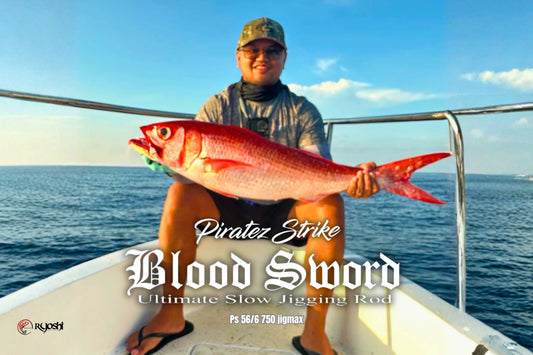 Angler Nico Mercado landing a 7kg ruby snapper using Piratez Bloods Sword 56/6 750g jigmax and RPO OU812 600g Ponkan Color during his last jigging session at Sta Ana Cagayan. Congarts Sir Nico!!!! - Ryoshi Pro Outfitters