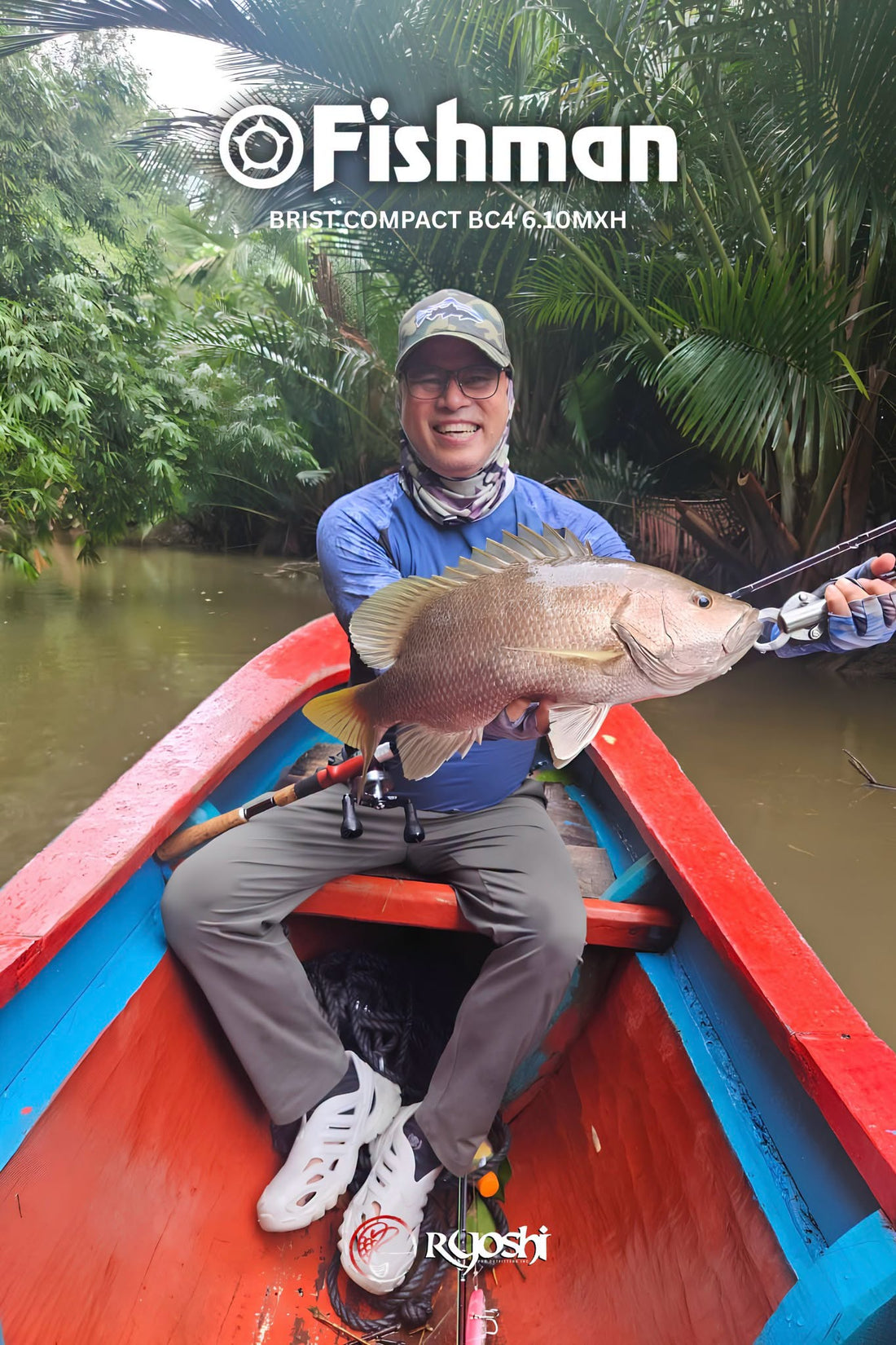 Another Black Bass subdued by Chris Manlapaz using Fishman Brist Compact multi section travel rods.  - Ryoshi Pro Outfitters
