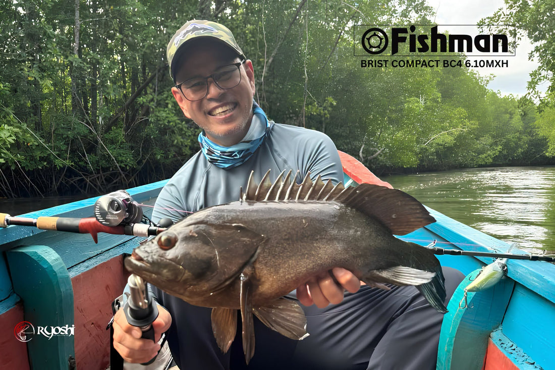 Angler Chris Manlapaz with a nice black bass caught using Fishman Brist Compact BC4 6.10MXH during his last black bass hunting session - Ryoshi Pro Outfitters