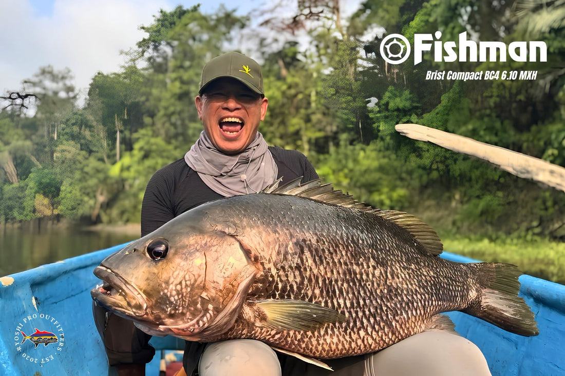 Congratulations to Angler Chris Manlapaz for landing his personal best Papuan Black Bass weighing 28lbs or 12.7kg - Ryoshi Pro Outfitters
