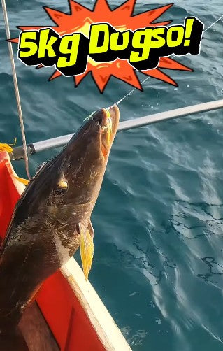 A 5kg long nose emperor fish caught by angler Josh Macnel Sulit on his last light jigging session - Ryoshi Pro Outfitters