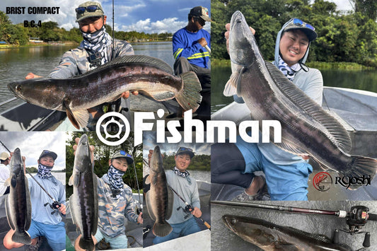Fishman Tester Takehiro Nakamura with a whole lot of toman during his recent field test at Lake Caliraya Laguna. - Ryoshi Pro Outfitters