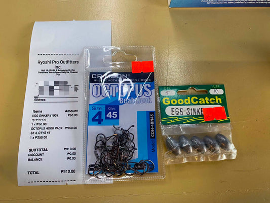 Friday grind!!! Bait and wait hooks and sinkers for customers weekend trip!! Thanks for the patronage!!! - Ryoshi Pro Outfitters