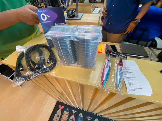 Friday grind! Customers choice for his electric reels needs, xbraid 1200m continuos lines, battery cord for electruc reels, jigs and terminal tackles. - Ryoshi Pro Outfitters