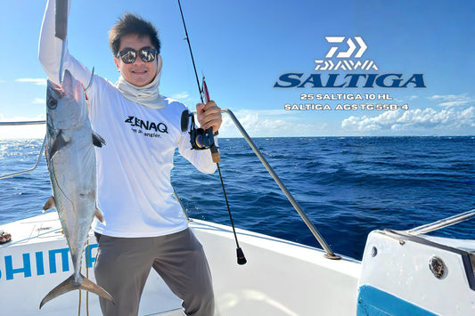 A nice size dogtooth tuna on a light jigging setup of Daiwa Saltiga 10Hl + Daiwa Saltiga AGS TG 55B-4 caught by team Ryoshi Pro Outfitters angler Alvin soriano. Congrats on you catch sir Alvin!! - Ryoshi Pro Outfitters