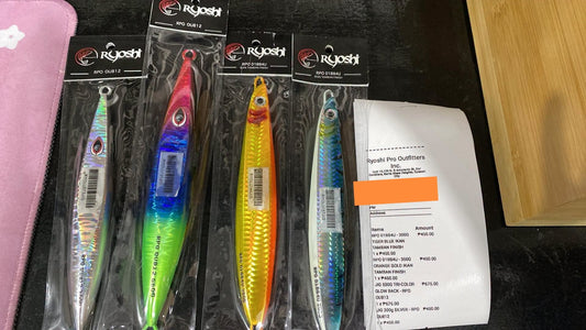 Rpo OU812 and Rpo D1B84U jigs, cuatomers choice on his next jigging session!!! Friday grind, thanks for the patronage!!! - Ryoshi Pro Outfitters