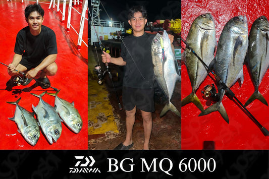Angler Josh Macnel Sulit landing big eye trevallies using BG MQ 6000 while light jigiing. Congrats sir Josh!!! - Ryoshi Pro Outfitters