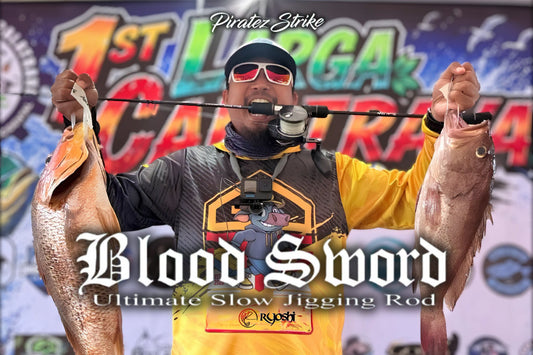 Angler Kristian Calbido with 2 of his catches during the 1st Larga Calatrava fishing tournament using Piratez Strike Blood Sword Slower 56/3. - Ryoshi Pro Outfitters
