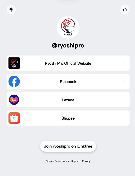 Pwede nyo na pong ma access kami dito sa mg links na ito - Ryoshi Pro Outfitters