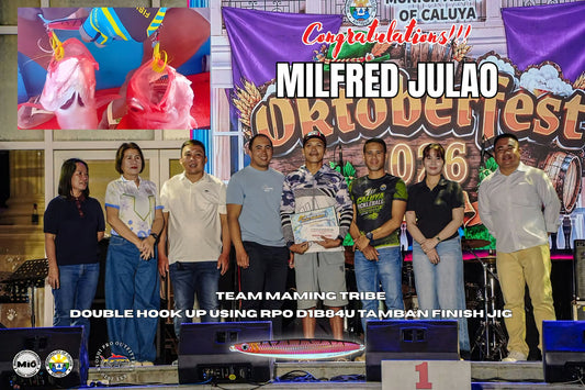 Congrats to Angler Milfred Hulao of Team Maming Tribe for bagging the title of Double Hook Up on the recently concluded 2nd Caluya Jigging Tournament  -Ryoshi Pro Outfitters
