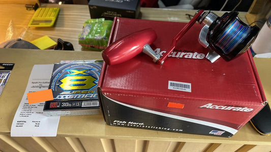 Monday grind!!! For light jigging on shallow and midwaters, customers choice is accurate valiant bv 300 spj reel, still the lightest reel on its class available on the market!!! - Ryoshi Pro Outfitters