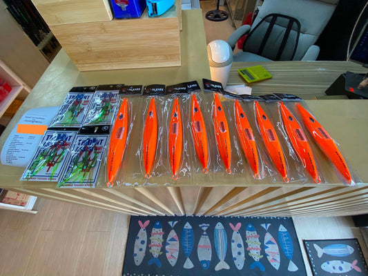 Monday grind!!!! Orange UV react RPO OU812 jigs getting very popular among philippine jigging scene, dont take all leave some for others. - Ryoshi Pro Outfitters