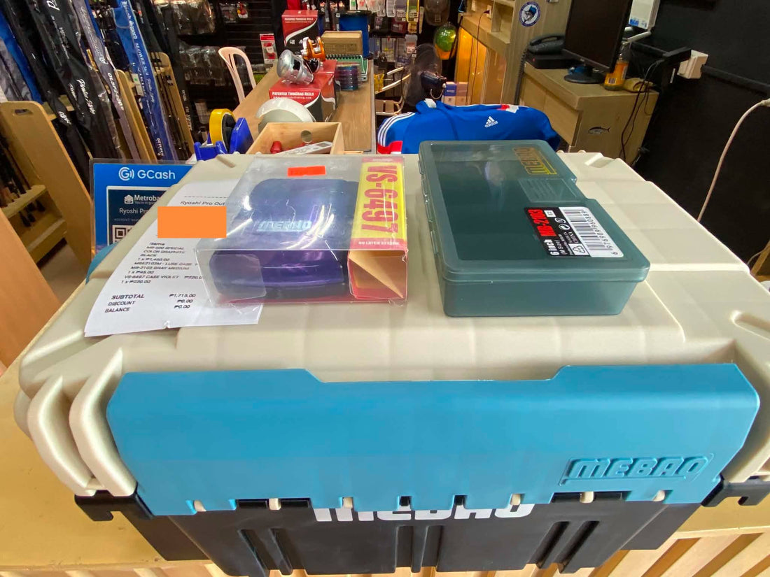 Mebao tackle box and small boxes still available for your tackle needs, wednesday grind, thanks for the continued patronage!!!!!! - Ryoshi Pro Outfitters