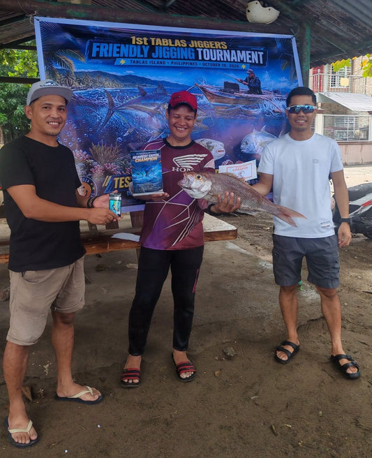 Congratulations to sir Jhay Nepumoceno Venus of tablas anglers for getting the championship place at the recently concluded 1st Tablas Jiggers Friendly Fishing Tournament. - Ryoshi Pro Outfitters