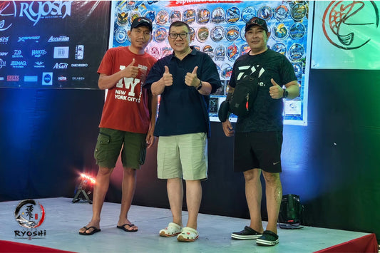 Team Ryoshi anglers Ryoshi testers Kolega PH, Sanvic Tiaga and yours truly attending the 2nd Banton National Jigging Tournament. -Ryoshi Pro Outfitters