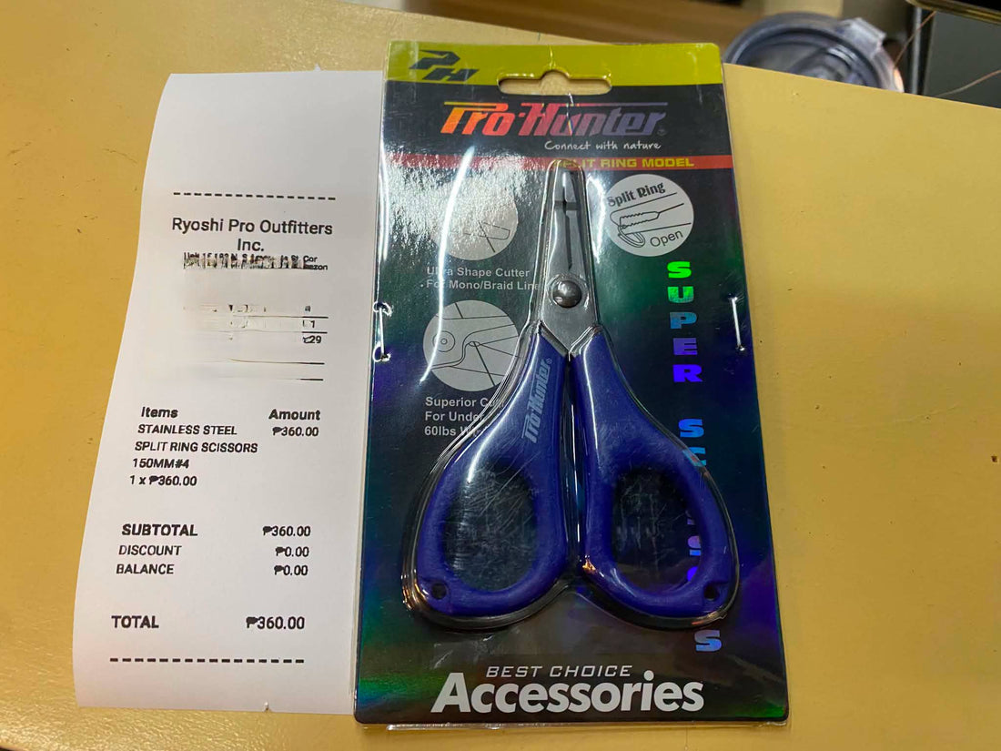 Prohunter super scissors with split ring opener, a hit among the anglers, economical yet gets the job done. Only 360php. Thanks for the support!!! Monday grind!!! - Ryoshi Pro Outfitters