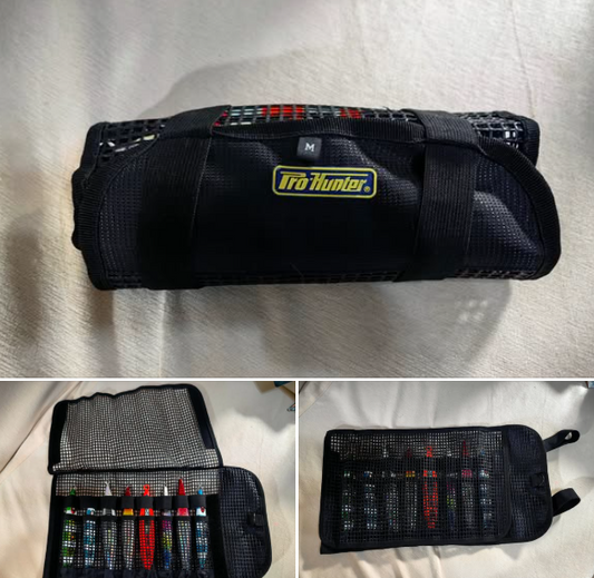 ProHunter Spring Roll Jig Bag, available in medium and large size so you can organize your jigs when you go fishing.  - Ryoshi Pro Outfitters