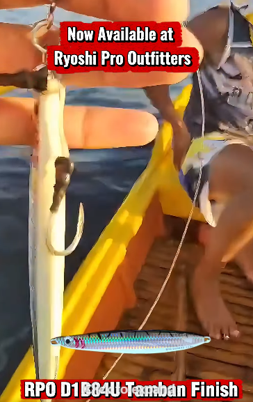 A nice sized dogtooth tuna caught by angler Sanvic Tiaga using RPO D1B84U Tamban finish and Decoy Pike Hook Type R 3/0 - Ryoshi Pro Outiftters