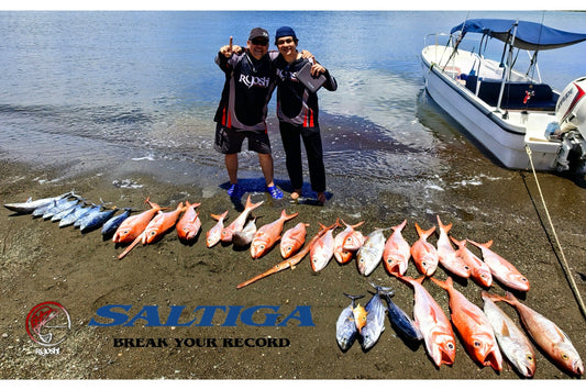 Team Ryoshi using Saltiga 15HL-SJ and RPO OU812 jig to help land this haul in less than half a days time.  - Ryoshi Pro Outfitters