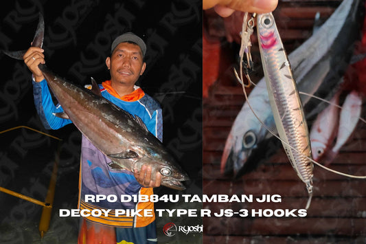 Proven and tested by angler Sanvic Tiaga with another Dogtooth tuna weighing almost 10kg using PRO D1B84U Tamban jig, Decoy twin pike type R and Accurate Reels. - Ryoshi Pro Outfitters