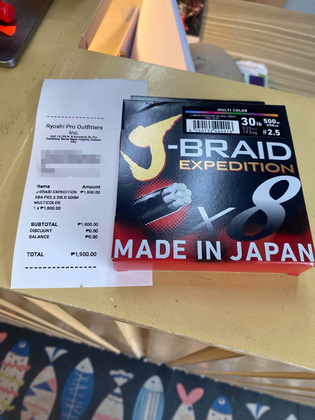 Saturday grind!!! Jbraid expedition pe2.5 braid. Affordable yet strong and lasting. Thanks for the support sir. - Ryoshi Pro Outfitters
