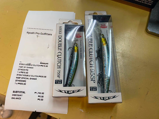 Saturday grind!!! Double clutch is customers choice for his bass fishing needs, still very hot lure!! One of the best jerkbaits. Thanks for the support!!! -Ryoshi Pro Outfitters