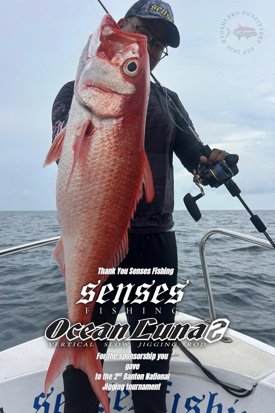 Thank You very much Senses Fishing - International for sponsoring an Ocean Luna 2 Rod for the the 2nd Banton National Jigging Tournament through Ryoshi Pro Outfitters, we highly appreciate it.