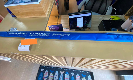 Piratez strike blood sword 56/6 is this gentlemens choice on his upcoming jigging session, wednesday grind!!!! Jigging season in full swing, thanks for the patronage. -Ryoshi Pro Outfitters