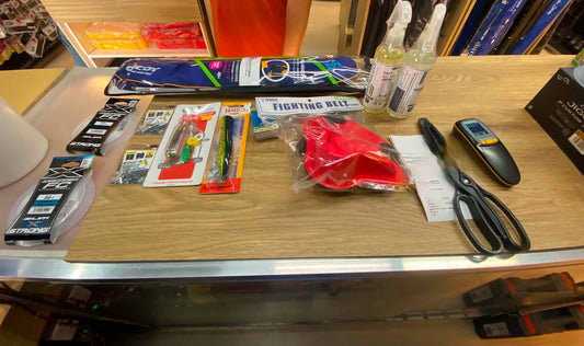 Dont take all leave some for others, customer shopping for some tackle needs and safety gears for his upcoming trip!!! Thanks for the support!!! Friday grind!!!! - Ryoshi Pro Outfitters