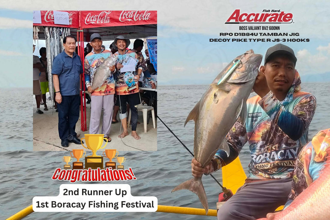 Congratulations to our very own tablas/sta fe angler ang mangingisdang guro sir Sanvic Tiaga for winning the 2nd runner up on the recently concluded 1st Boaracay Fishing Festival - Ryoshi Pro Outfitters