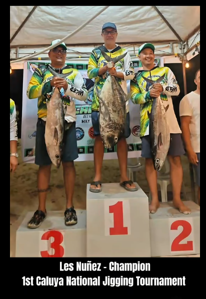 CONGRATULATIONS to angler Les Nuñez for getting the top spot at the recently concluded 1st Caluya National Jigging Tournament - Ryoshi Pro Outfitters