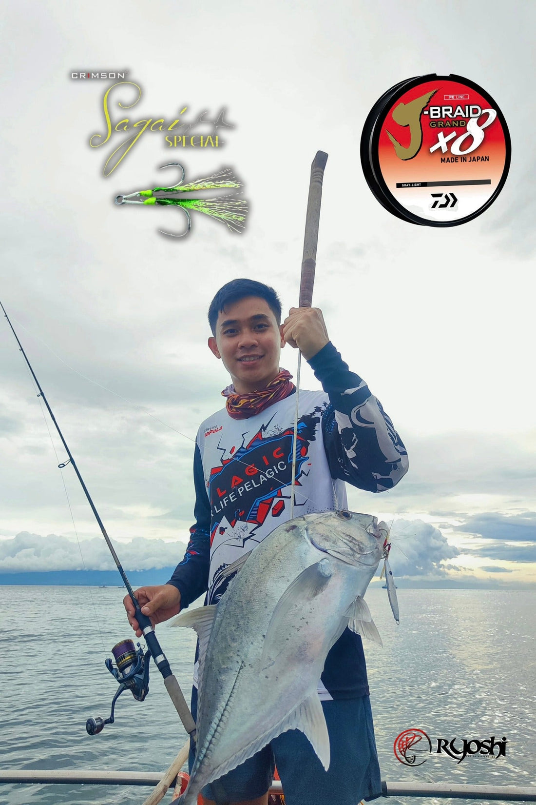 A Giant Trevally again landed by Angler/Ryoshi Pro tester Josh Macnel Sulit on his recent light jigging session - Ryoshi Pro Outfitters