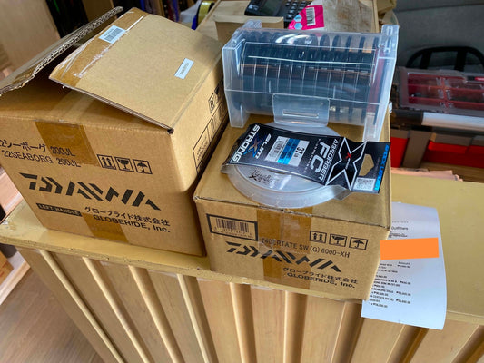 Tuesday grind!!! Seaborg 200JL, certate sw 6000, xbraid ygk line and leader , customers choice for his next jigging trip!! - Ryoshi Pro Outfitters