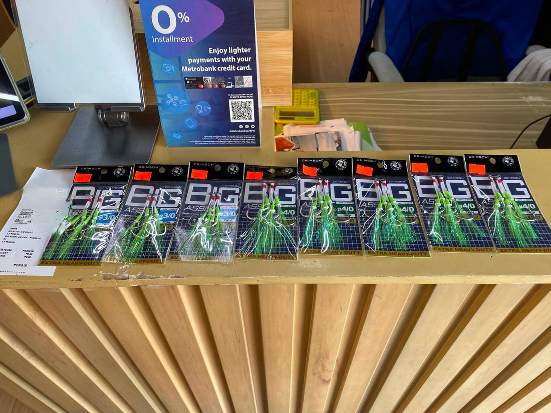 Wednesday grind!!!! Dont take all leave some for others!!! Crimson big assist jigging hooks for customers next jigging session!!!  - Ryoshi Pro Outfitters