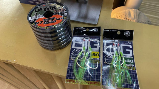 Thursday grind XBriad ygk lines plus crimson big assist is this customers perfect combination for his incoming jigging session. Thanks for the purchase sir. -Ryoshi Pro Outfitters