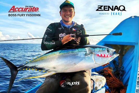 Pang malakasang setup! Accurate Fury FX 500xn proves itself again, Nai land ni angler Tejz Ligan ang 40 kg na Yellow Fin Tuna katuwang ang Zenaq Ikari Rod at Accurate Fury FX500N sa loob lamang nang mahigit kumulang sa 30min. - Ryoshi Pro Outfitters