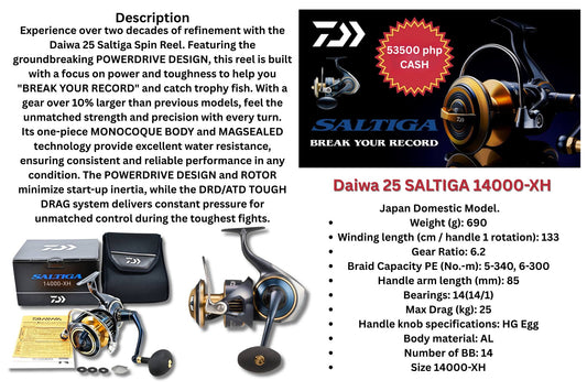 Daiwa 25 Saltiga 14000 xh