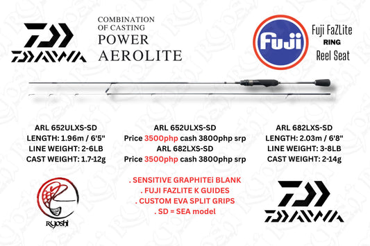 Daiwa Aerolite LIght and Ultralight rods