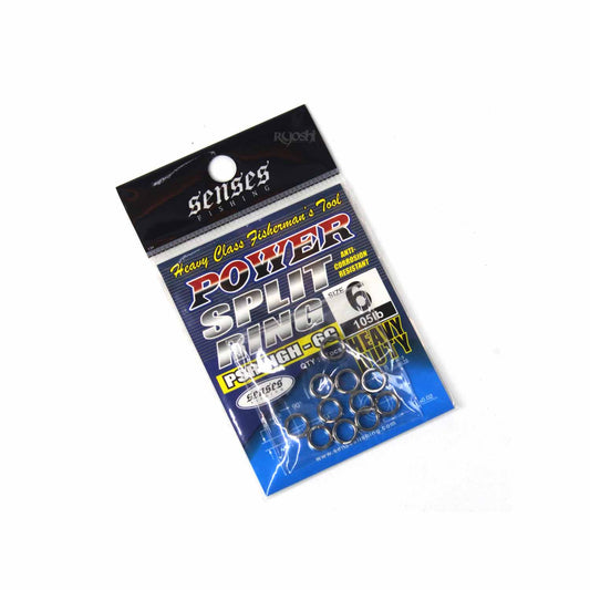HEAVY STAINLESS STEEL POWER SPLIT RING 6 #105LB CHROME (11 PCS)