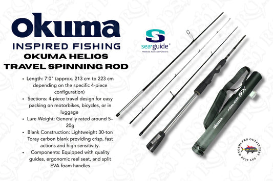 Okuma Helios SX 704 ML Travel Spinning Rod