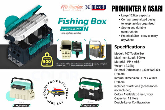 ProHunter x Mebao MB707 Multi Function Tackle Box