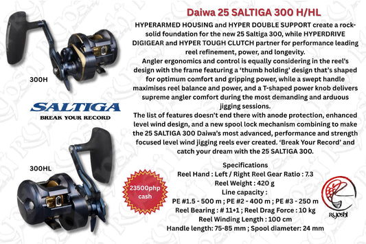 Daiwa 25 Saltiga 300L/HL