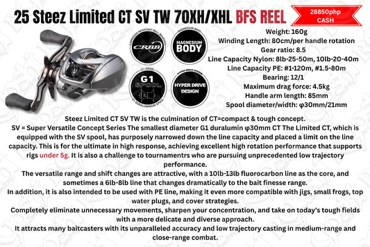 Daiwa Steez Limited CT SV TW 70XH/XHL (6/25)