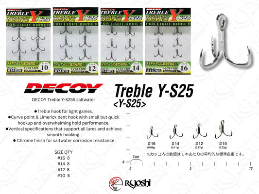 Decoy YS-25S Saltwater treble hooks Light Game