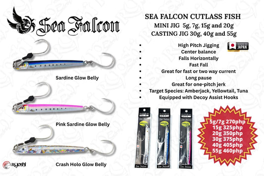 Sea Falcon Cutlass Fish Mini and Casting Jigs (9/4/25)