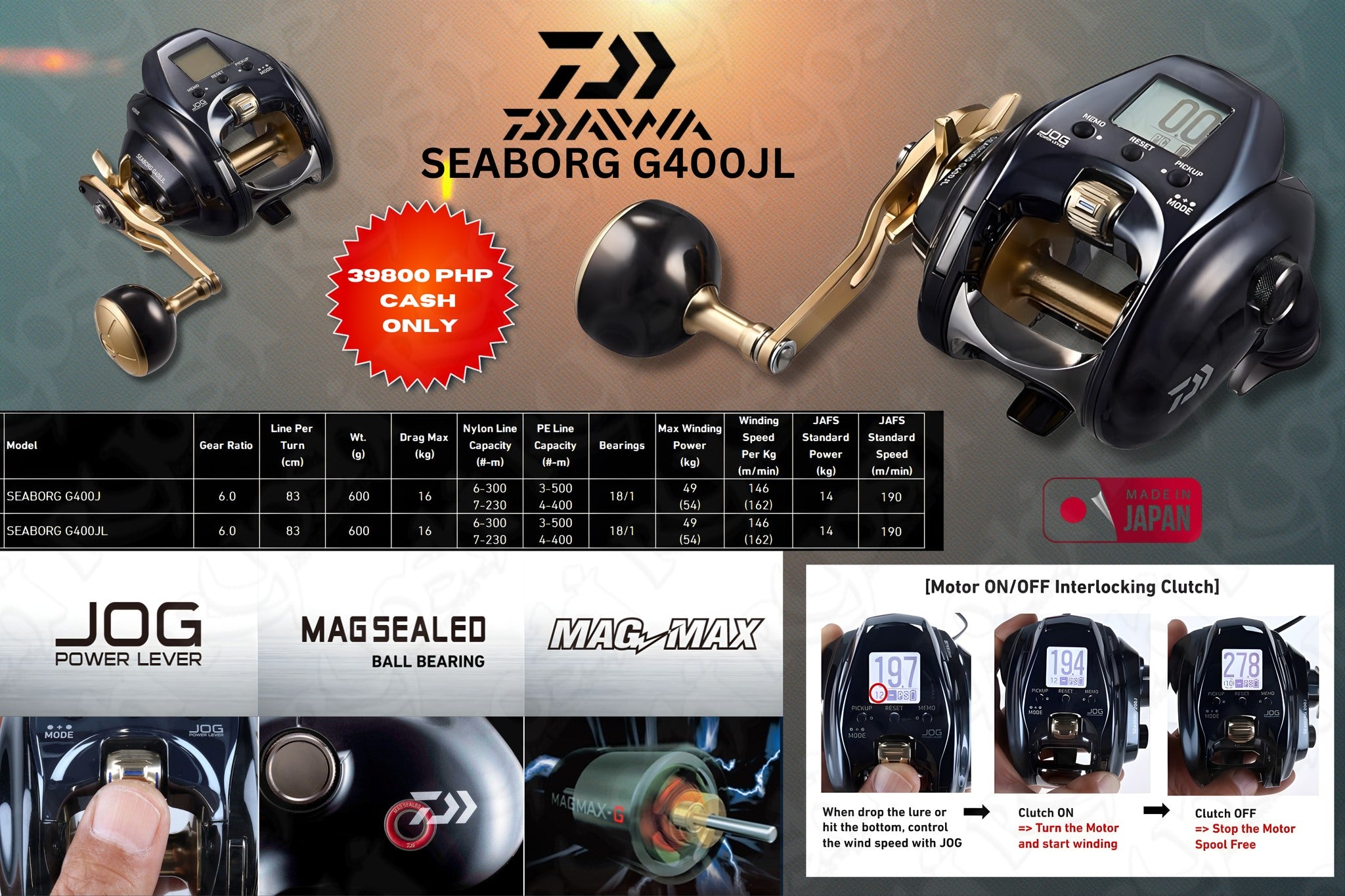 Daiwa Seaborg G400JL – Ryoshipro