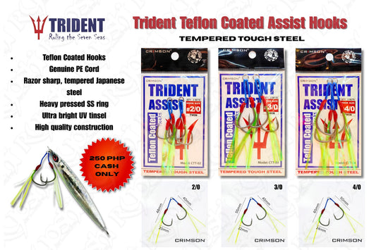 Crimson Trident Teflon Coated Assist Hooks