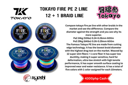 Tokayo Fire PE 2 x (12+1) 600m