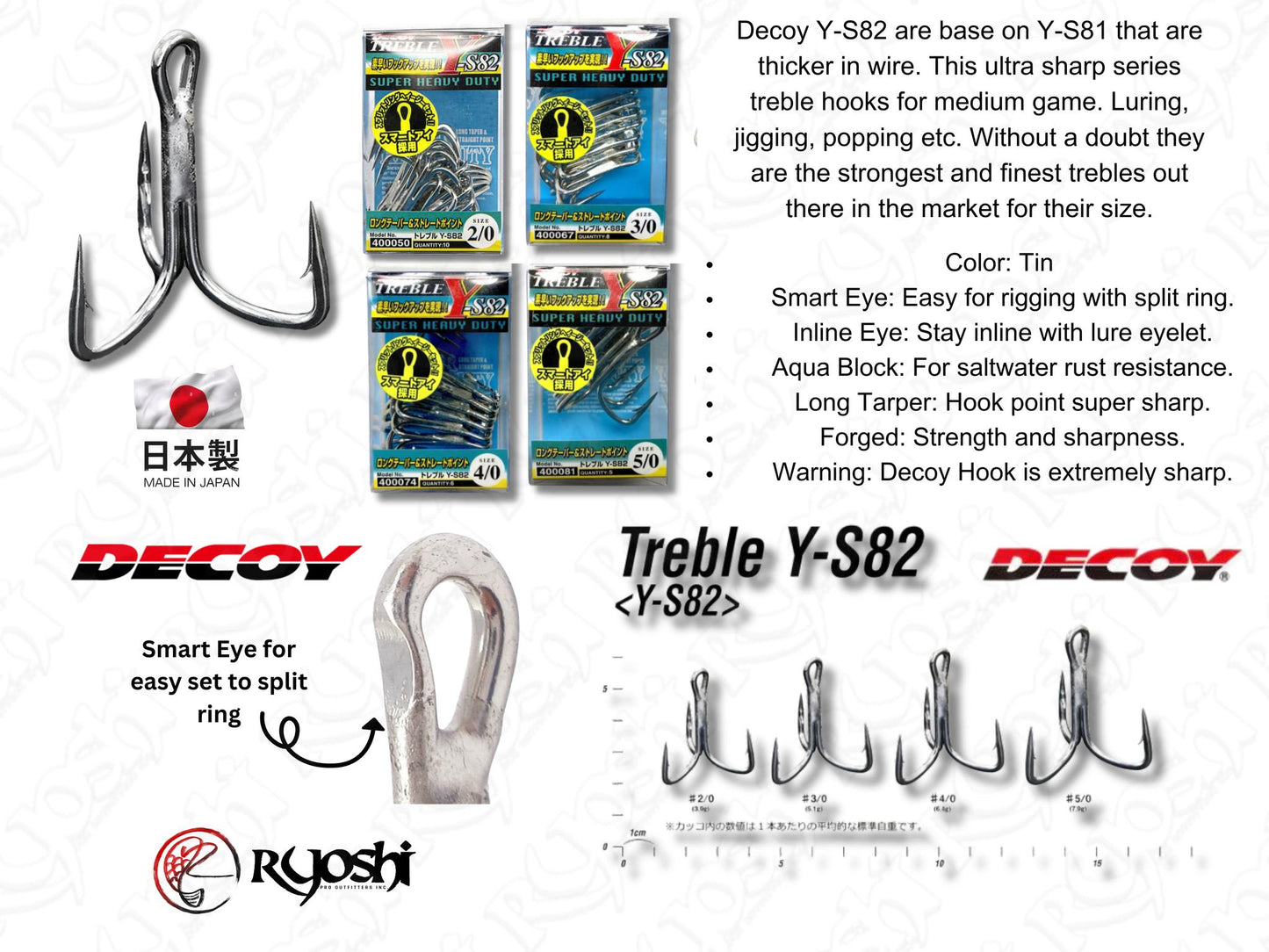 Decoy Treble hook YS 82